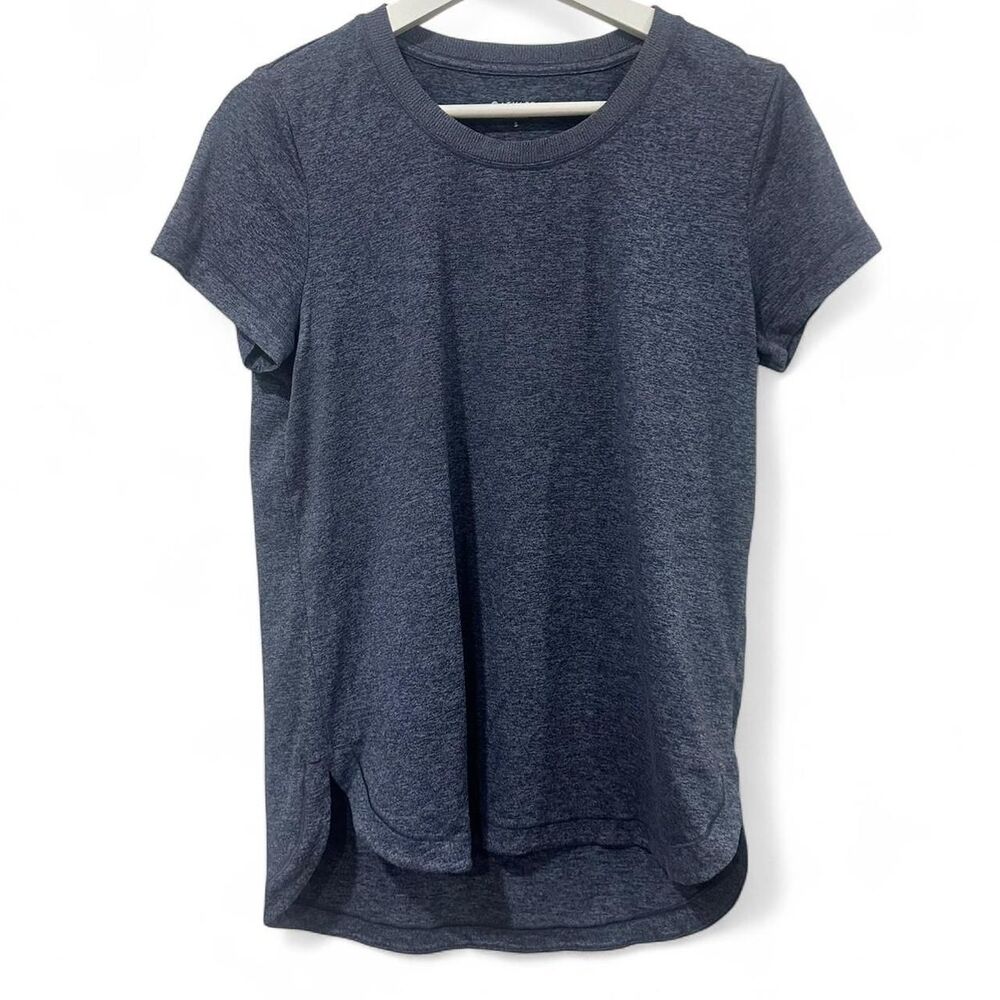 Athleta Navy Blue Short Sleeve T Shirt Womens Relaxed Fit Casual Top Size S - Picture 1 of 3